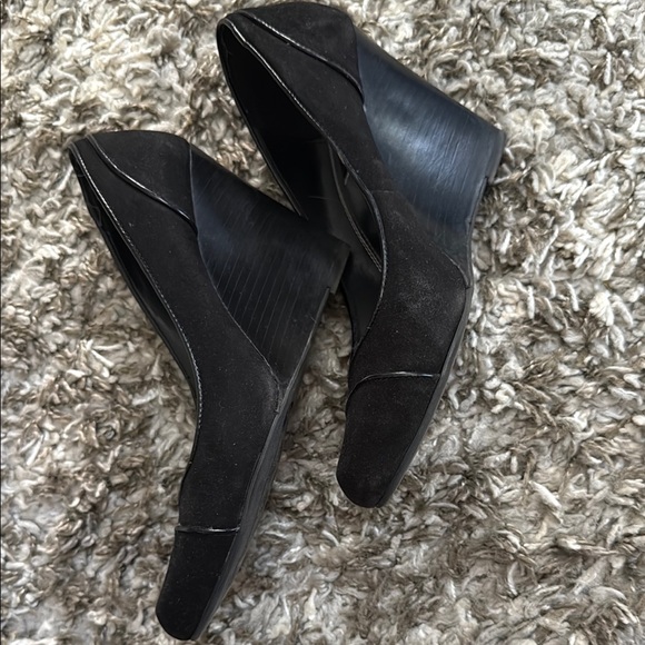 WHBM Black Suede Wedges for Women - Picture 7 of 13